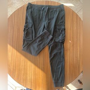 H&M Men’s Dark Green Cargo Drawstring Joggers XL